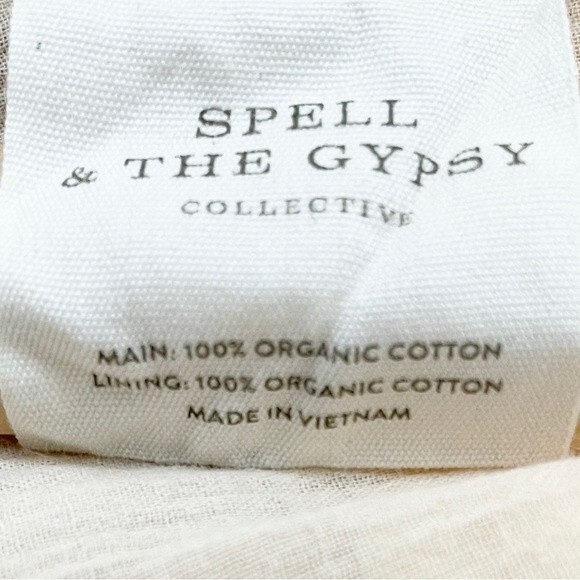 Spell & The Gypsy Utopia Strappy Maxi Sundress Tan Rust Batik Print Size Small - Picture 12 of 14